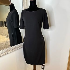 Banana Republic Work Dress with Leather Trim